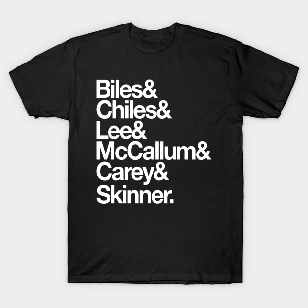 Biles Chiles Lee McCallum Carey Skinner Team USA Gymnastics T-Shirt by jiromie